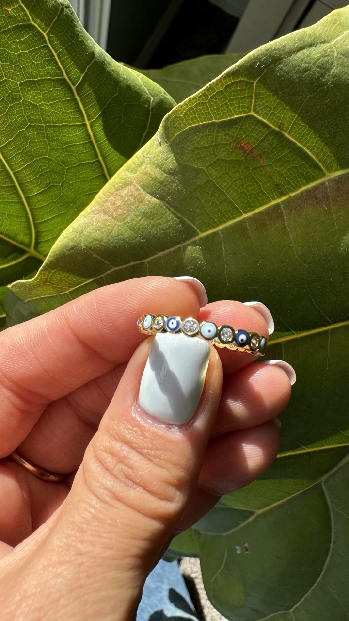 Bohemia Lucky Turkish Blue Evil Eye Rings