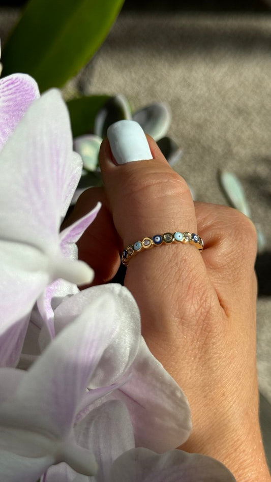 Bohemia Lucky Turkish Blue Evil Eye Rings